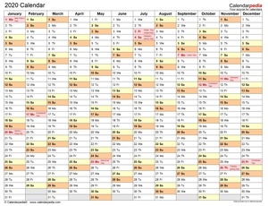 Annual Calendar in Excel