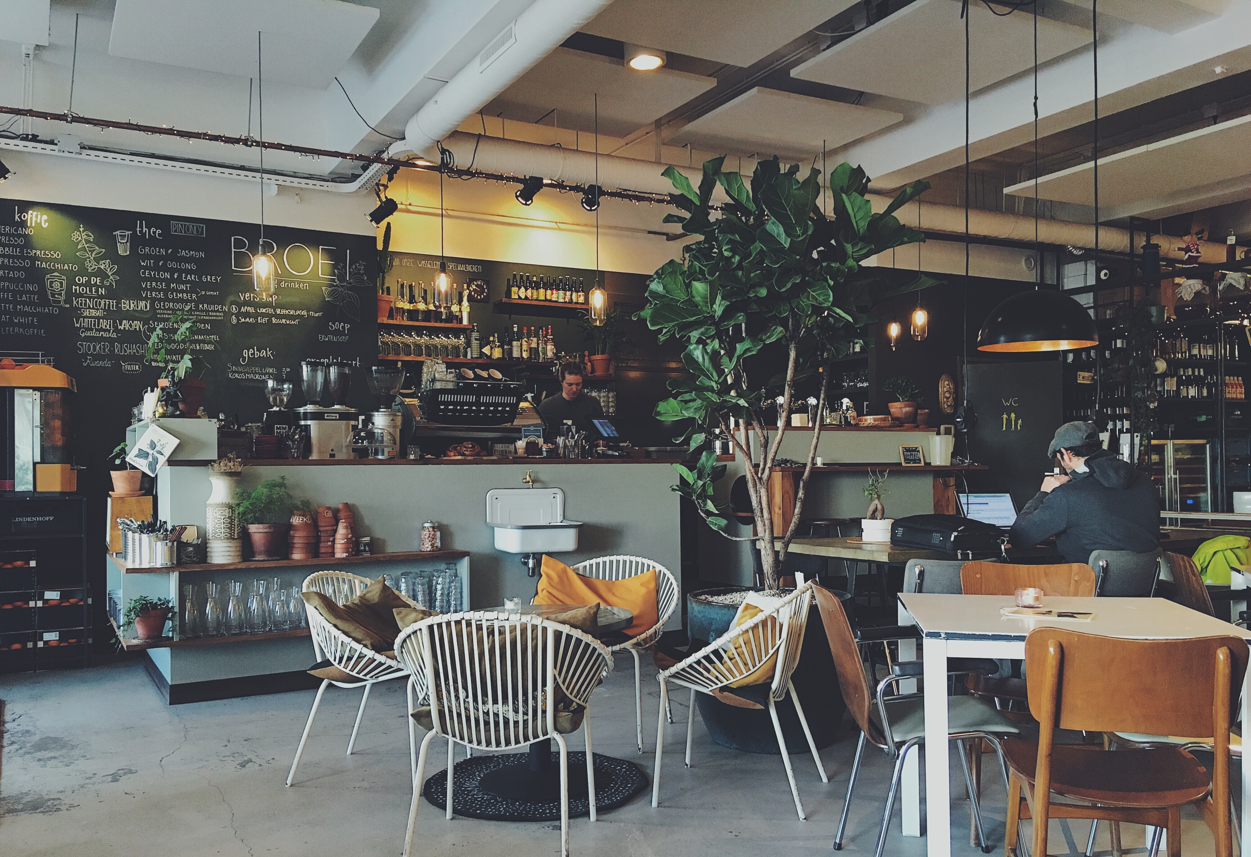 Inside of a cafe